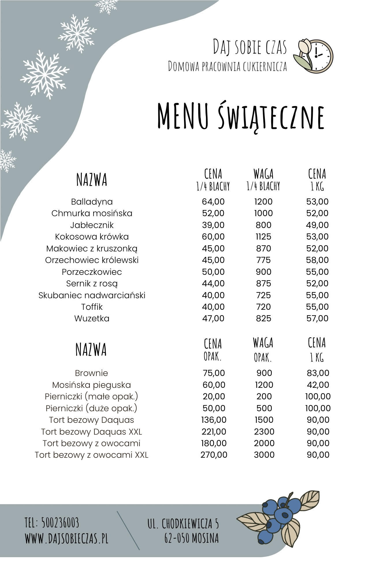 Cennik Daj Sobie Czas